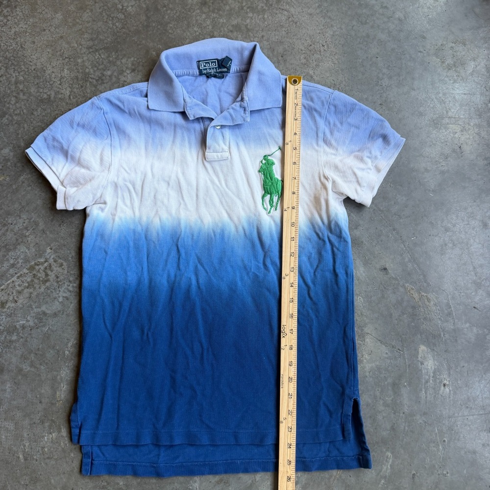 Vintage Polo Ralph Lauren Gradient Ombre Big Pony Polo Shirt Mens S Short Sleeve - Picture 7 of 8